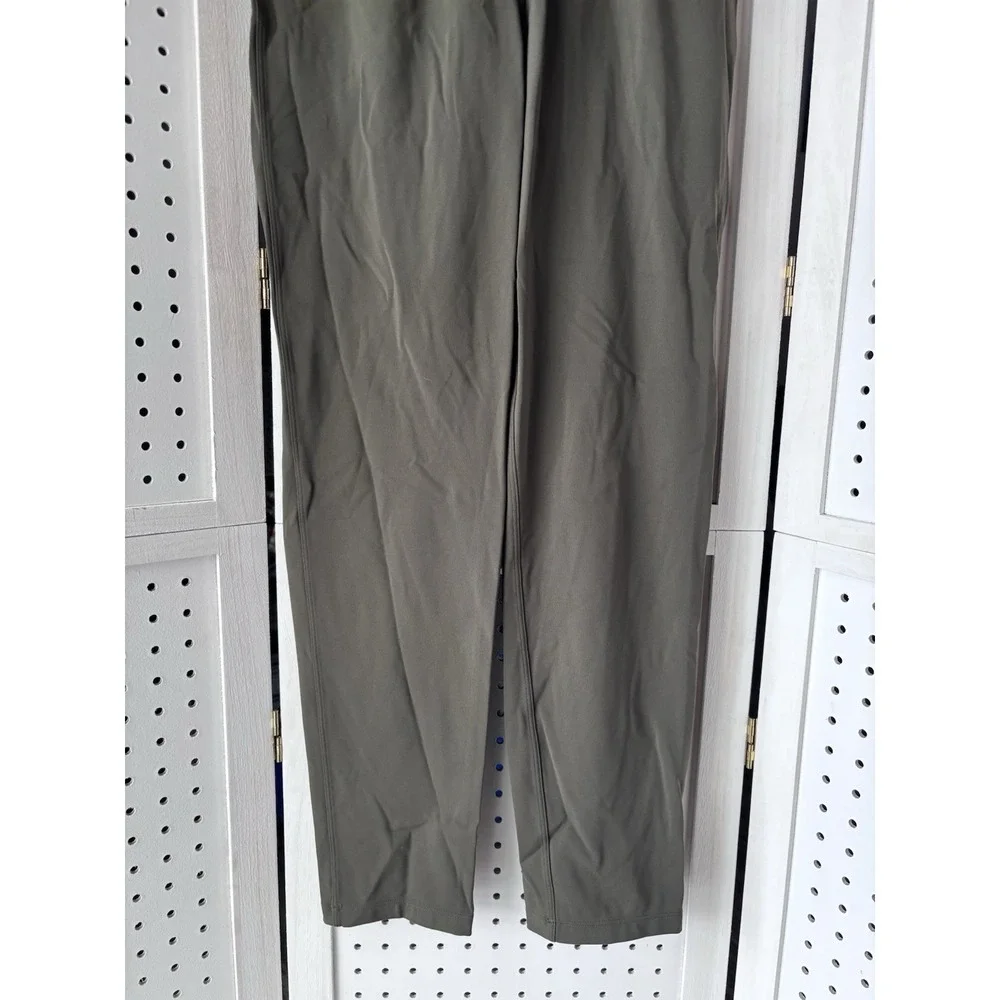 Lululemon Stretch High Rise Jogger Pants Green‎ Pull On Drawstring Women's 2